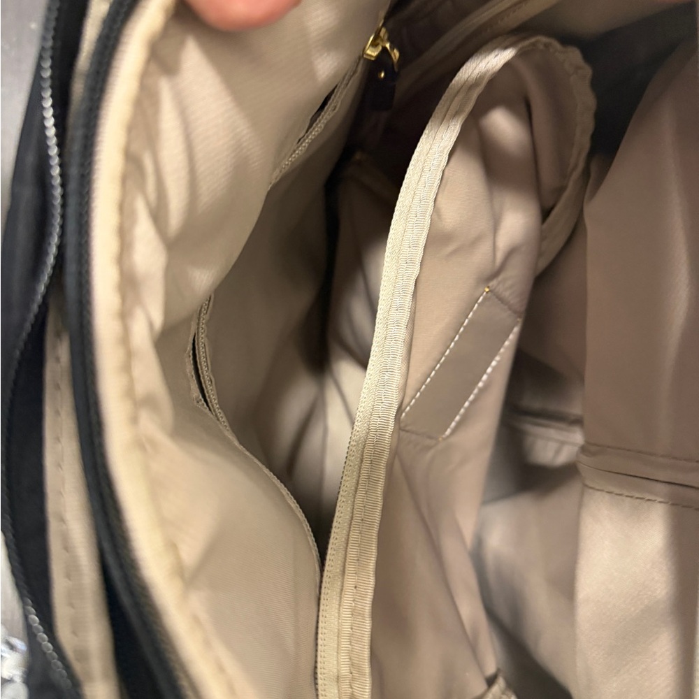 Tumi Black Rolling Travel Bag with Gold Hardware and Front Pocket - Picture 7 of 8